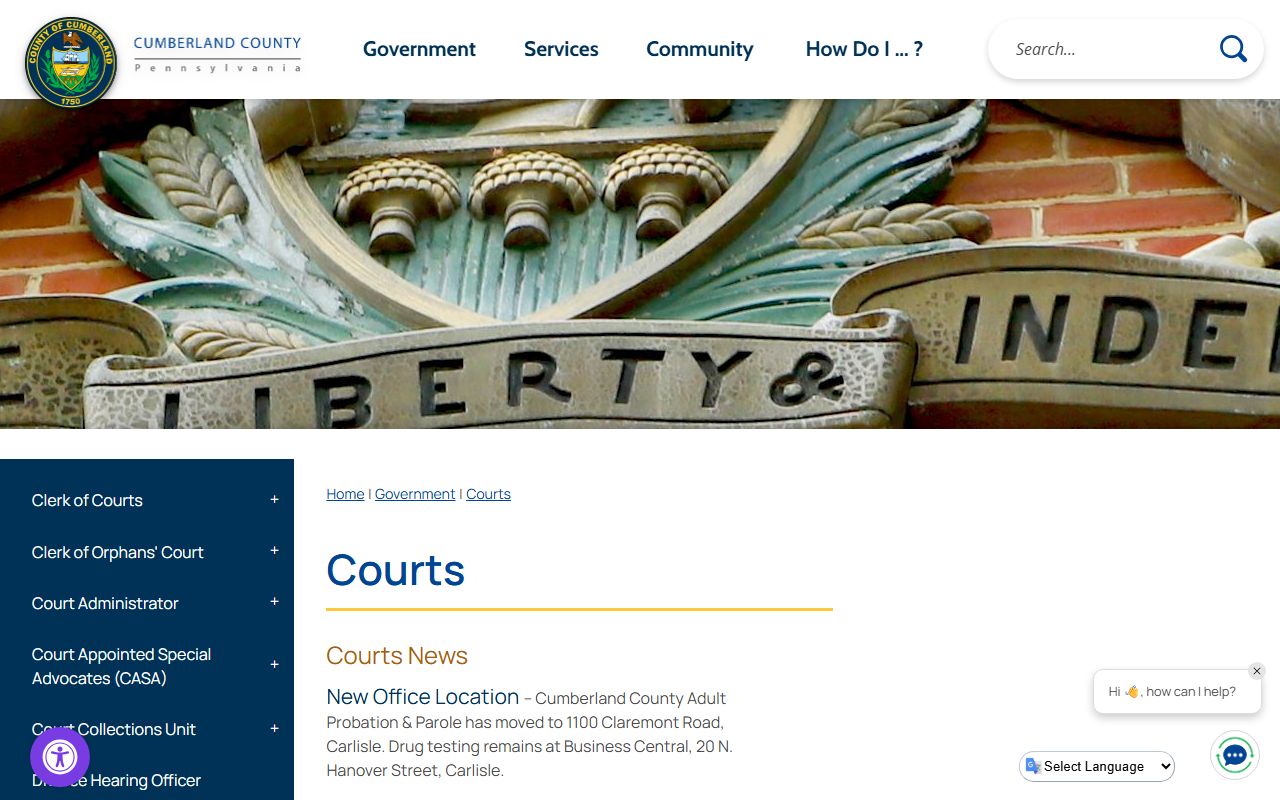 Cumberland County courts directory